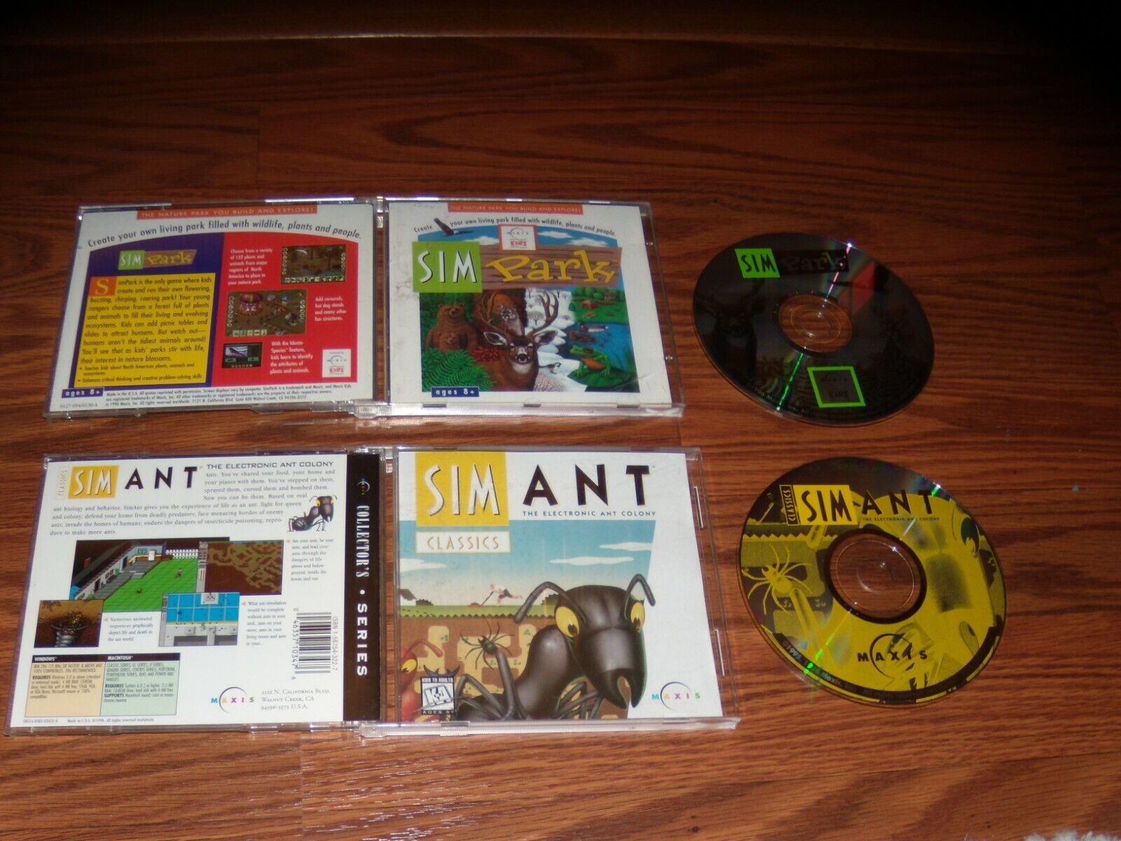 2 PC Games: Sim Ant and Sim Park CD-ROM games