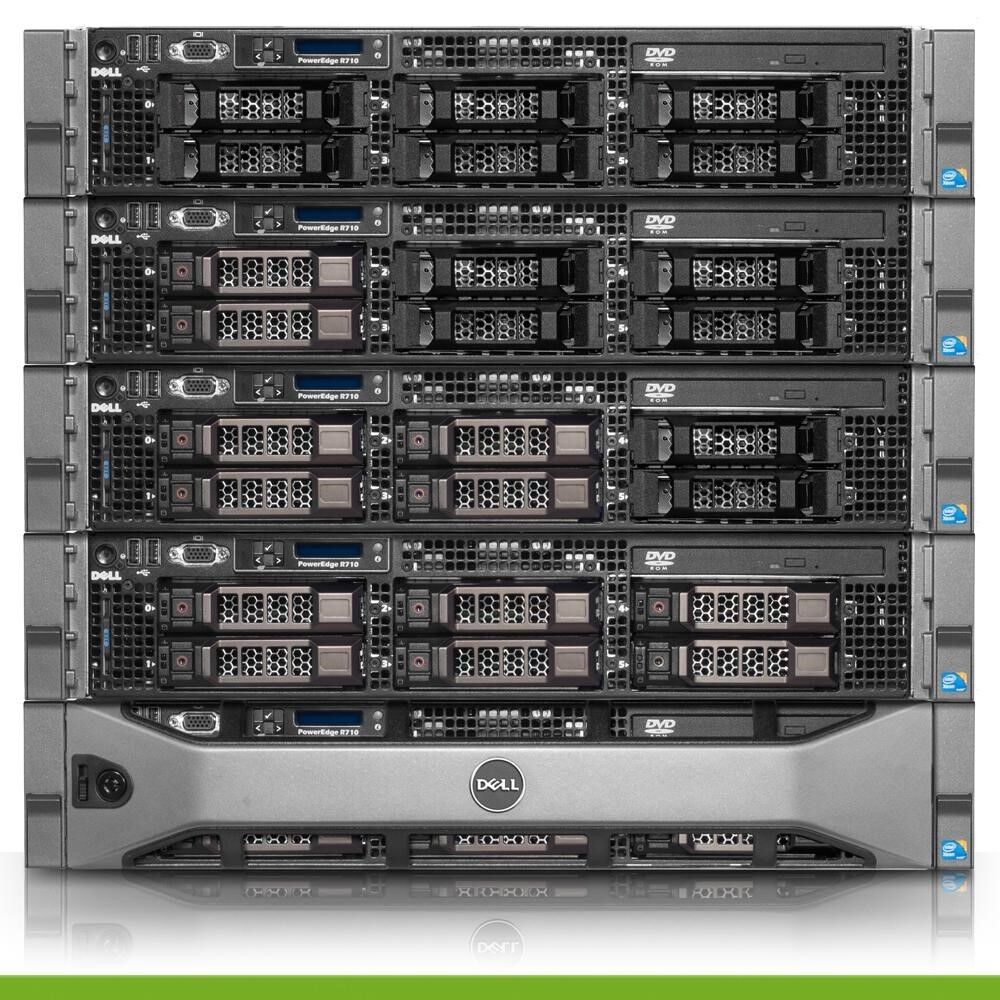 Dell PowerEdge R710 Server 2x 2.8GHz X5660 12 Cores 48GB RPS 6TB of Storage