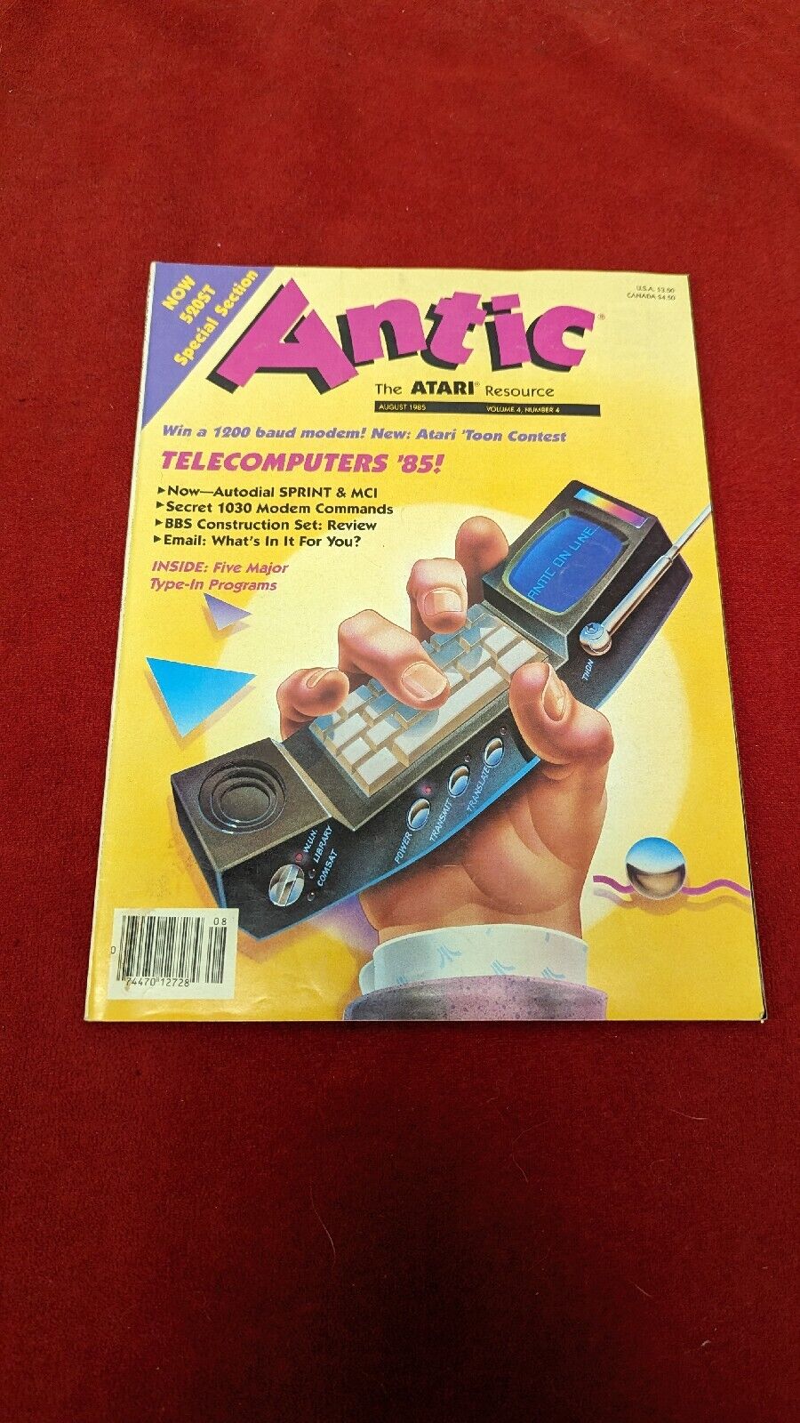 Antic The Atari Resource Magazine Vol 4 #4 August 1985 Telecomputers