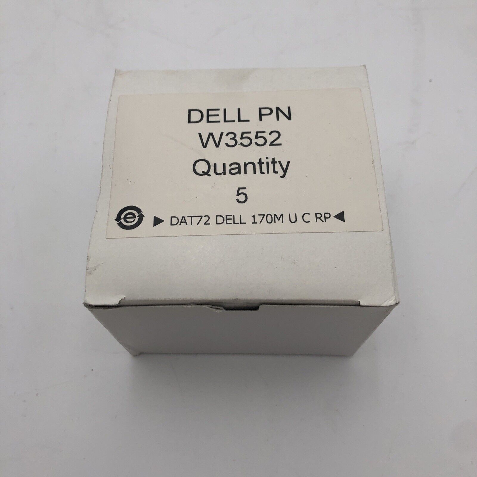 NOS BOX OF 5 Dell DAT72 170M 36GB/72GB 4mm Backup Data Tape Cartridges 0W3552