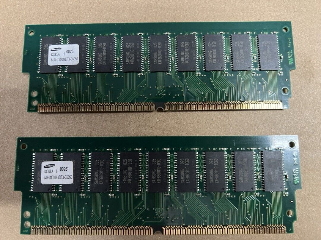 Pair of tested SUN/Sparc 200-Pin 128MB memory (256MB Total), M344C0883DT3-C60S0