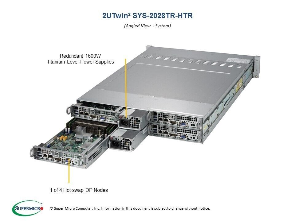 Supermicro SYS-2028TR-HTR Barebones Server NEW IN STOCK 5 Yr Warranty