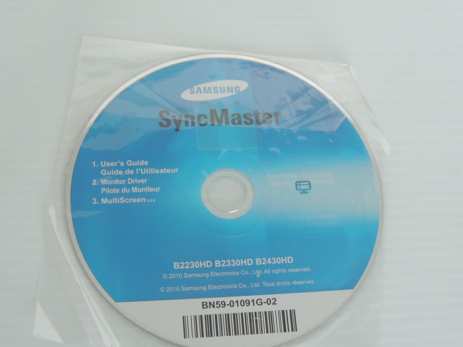 Samsung SyncMaster B2230HD B2330HD B2430HD Driver CD only