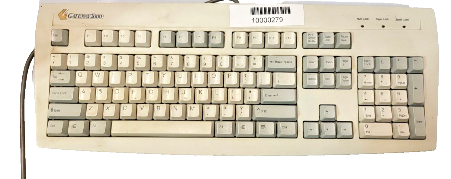 Rare Vintage Gateway 2000 2196003-00-003 Wired QWERTY (Standard) Keyboard PS2