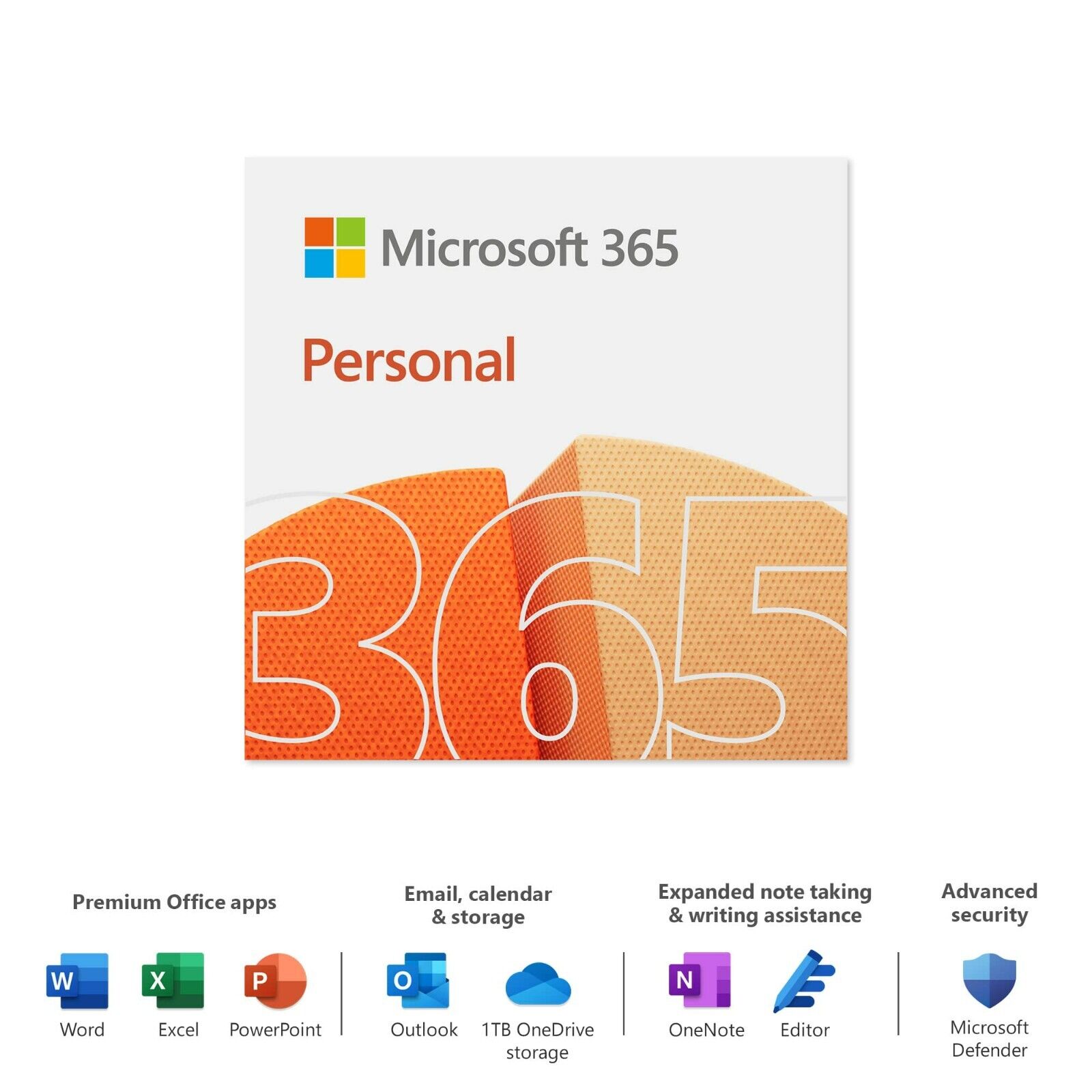 Microsoft 365 Personal, 12-Month Subscription, 1 PC/Mac, 1 User (Digital Code)