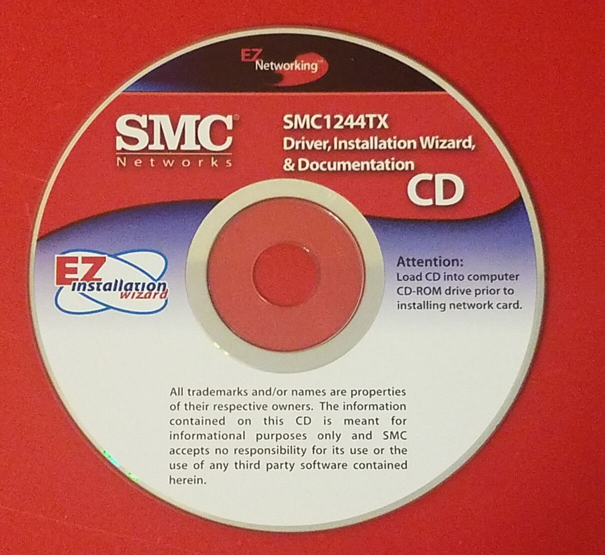 ⭐️⭐️⭐️⭐️⭐️ CD SMC Networks SMC1244TX Driver Installation Wizard & Documentation