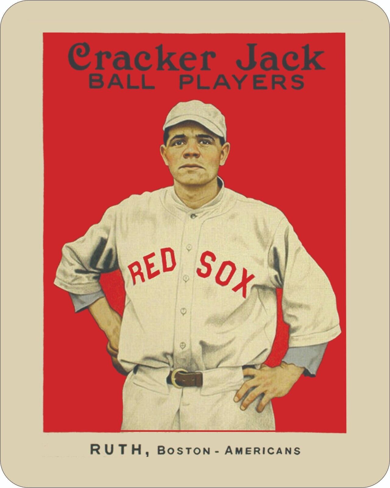 Babe Ruth Cracker Jack Adver Baseball  Mouse Pad Poster 7 3/4  x 9\