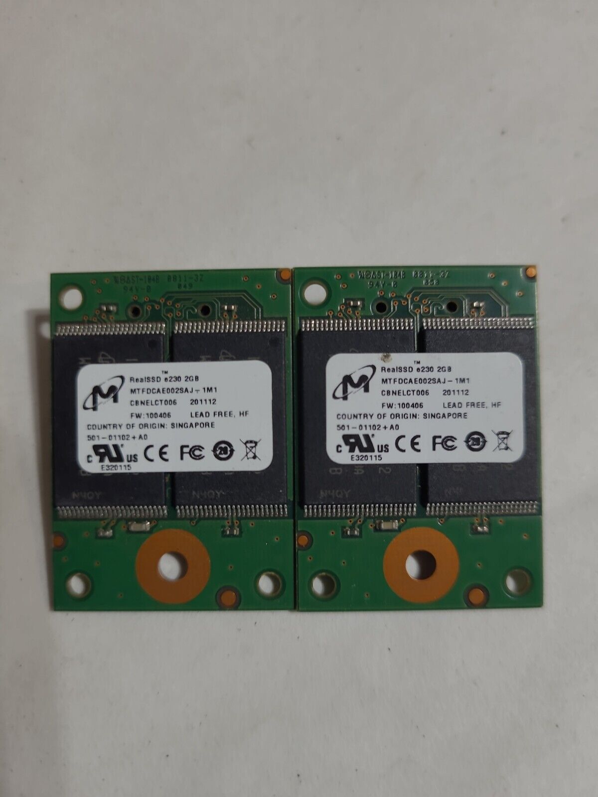  2 NetApp Micron RealSSD e230 2GB BootMedia MTEDCBR002SAJ-1M2IT  9-Pin