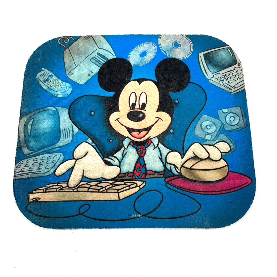 Disney Mickey Mouse Mousepad Computer Software Rubber RARE HTF VTG