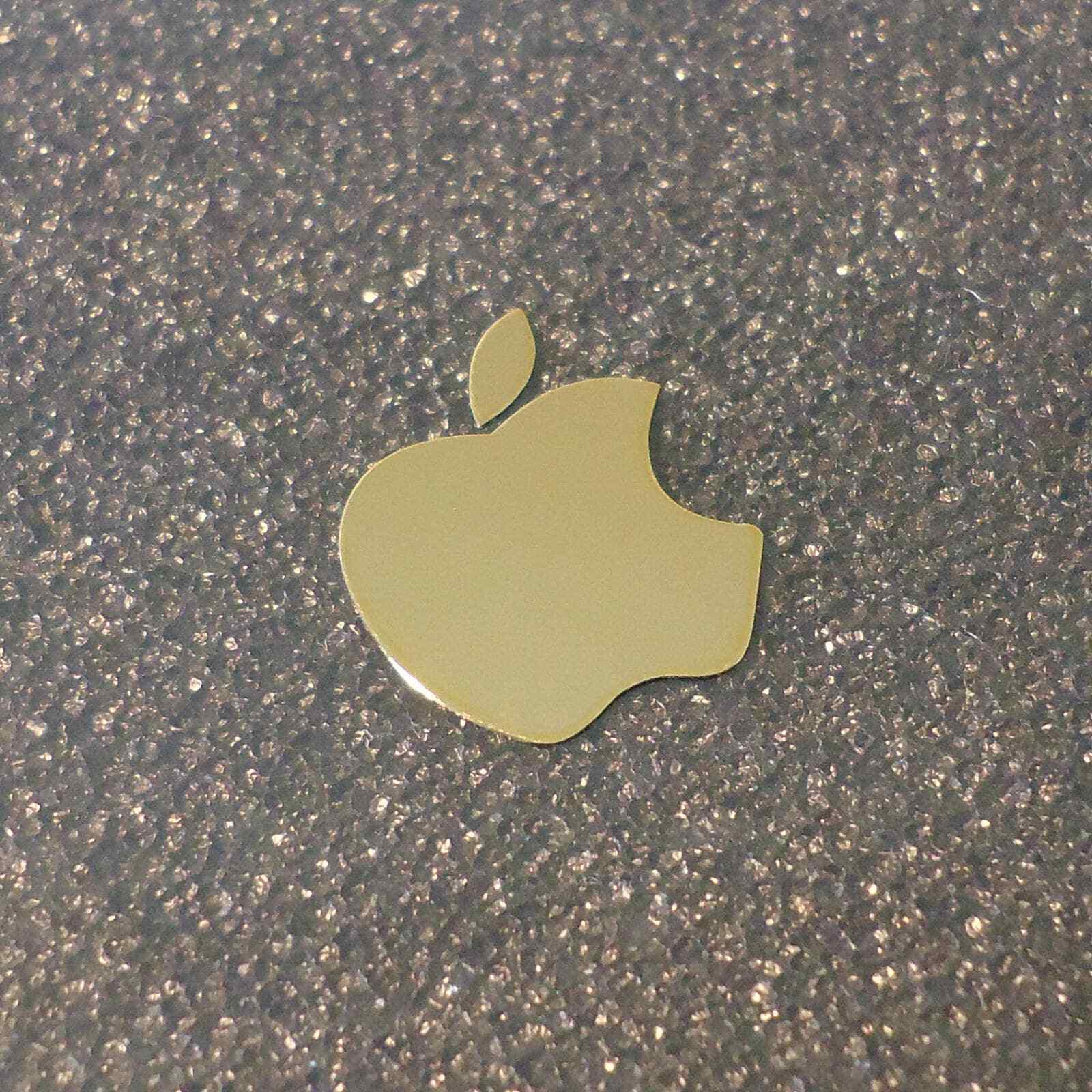 Gold Apple Label / Aufkleber / Sticker / Badge / Logo 13mm x 15mm [007g]