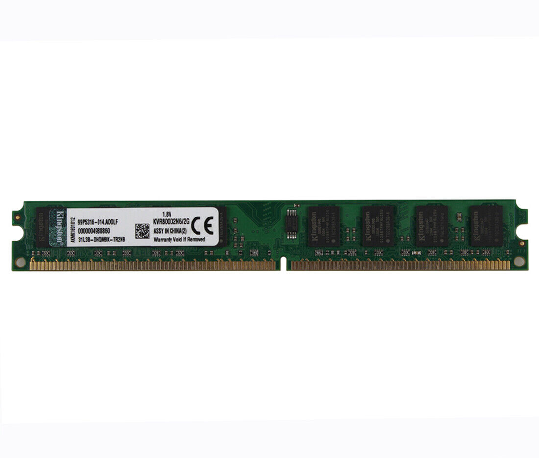 Kingston 2GB DDR2 800Mhz 2Rx8 PC2-6400 DIMM Memory RAM Desktop 240Pin NON-ECC #G