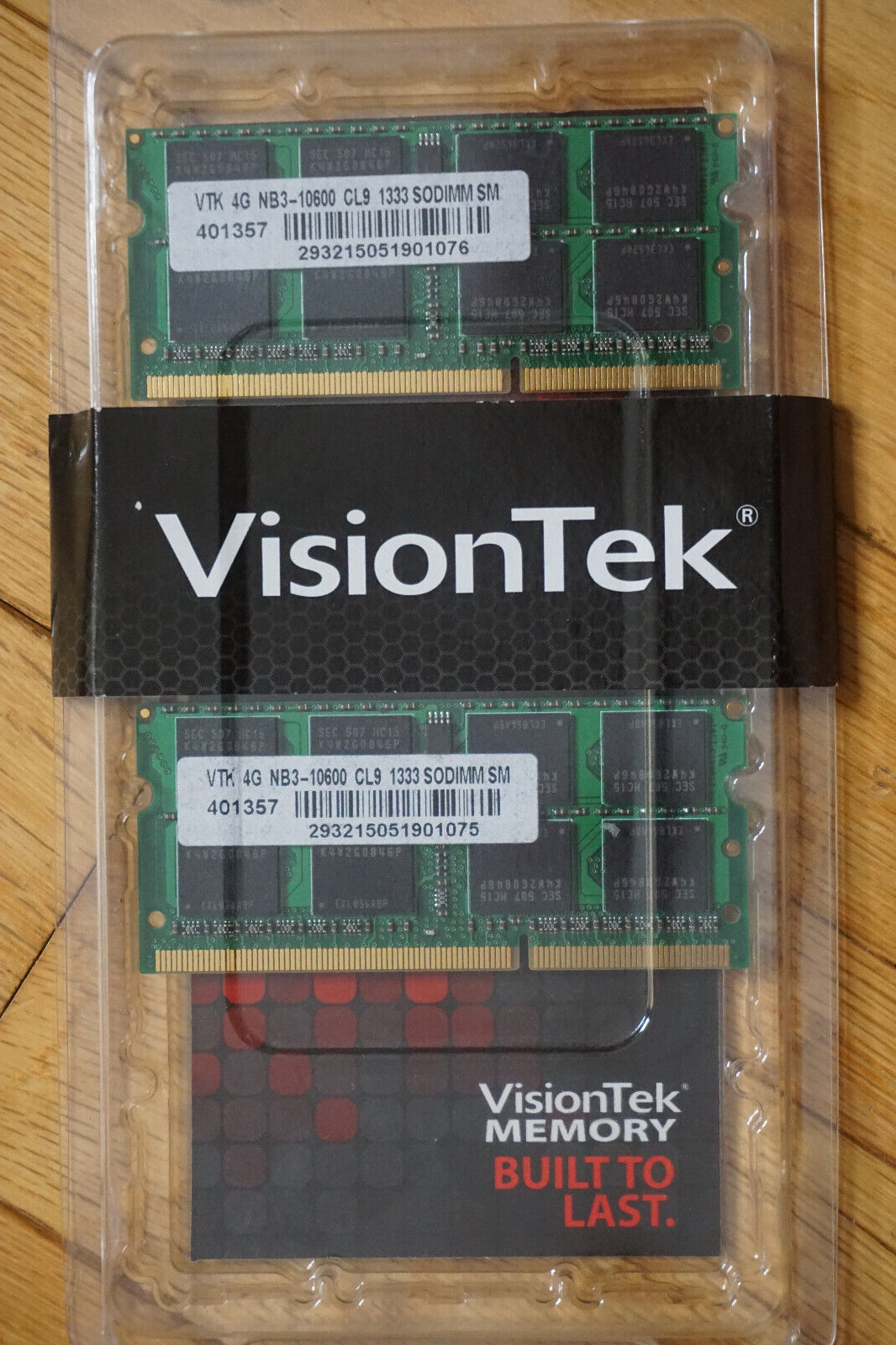 VisionTek 8GB KIT (2X 4GB) PC3 10600 1333Mhz SODIMM CL9 240Pin Laptop DDR3 RAM