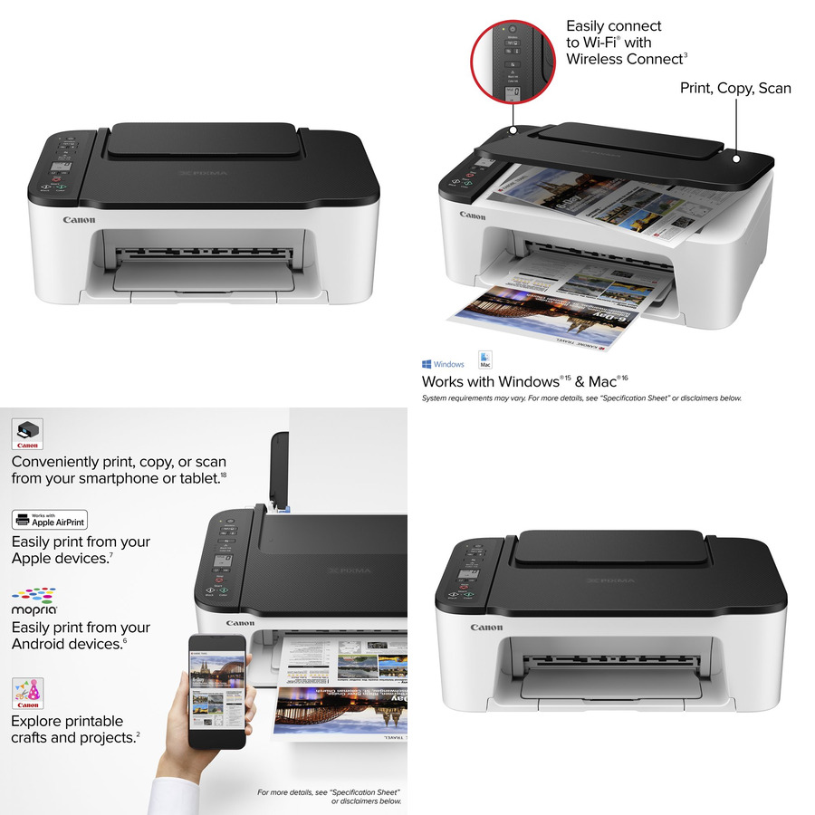 Inalambrico Todo En Sistema Un Hibrido Escaner Impresora Color Del Chorro Tinta