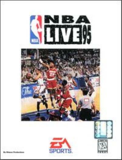 NBA Live 95 PC CD professional basketball players custom teams game action by EA