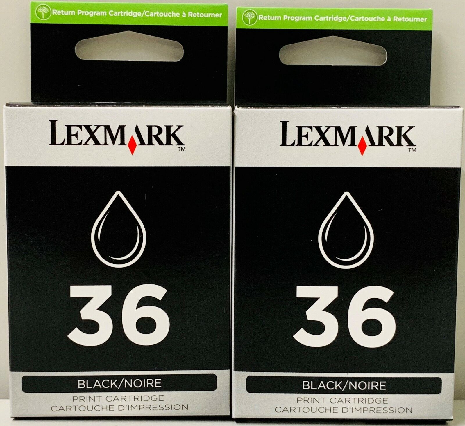 New Genuine Lexmark 36 2PK Ink Cartridges Box X Series X4650 X3650
