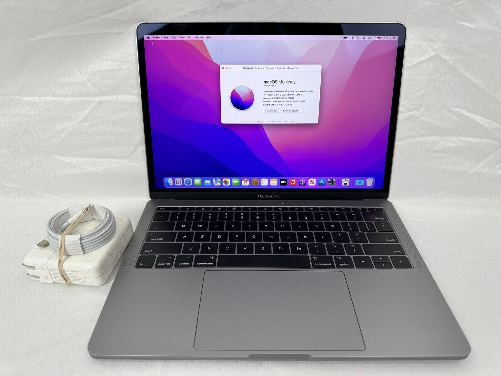 Apple MacBook Pro 13 2017 Laptop i5-7360U 2.3GHz 8GB 512GB SSD MPXQ2LL/A 12.6.3