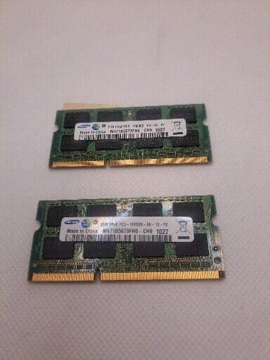 SAMSUNG 2GB 2Rx8 PC3-10600S-09-10-F2 M471B5673FH0-CH9 DDR3 - Memory RAM 2 Sticks