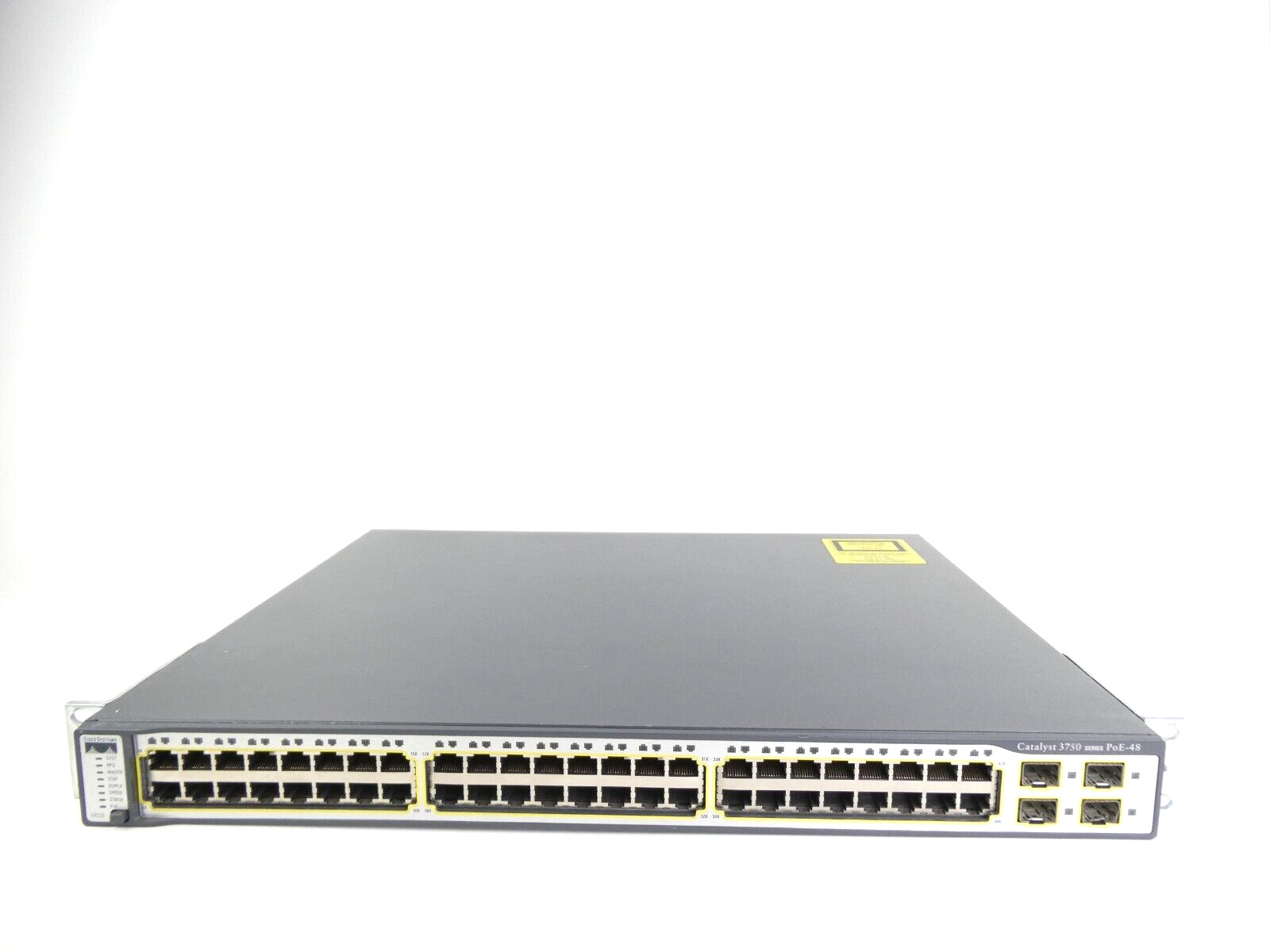 Cisco Catalyst 3750 WS-C3750-48PS-S v08 48-Port PoE Fast Ethernet Switch 4xSFP