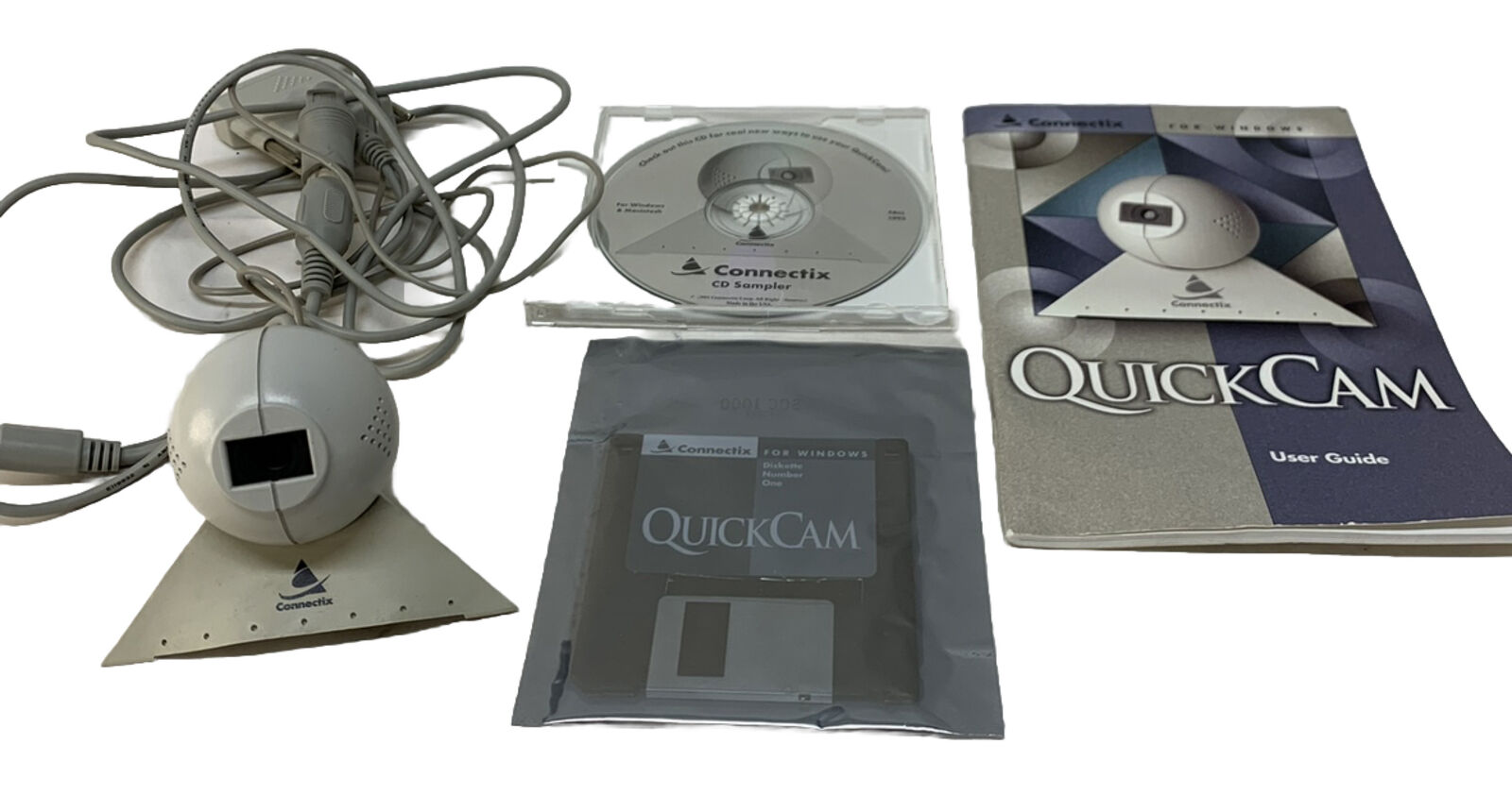 RARE HTF Vintage Connectix QuickCam Windows PC 1ST ORIGINAL WEBCAM - Untested