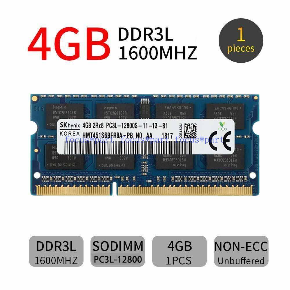 Hynix 4GB 8GB DDR3L-1600 2Rx8 PC3L-12800S 204Pin 1.35V SO-DIMM Laptop Memory lot