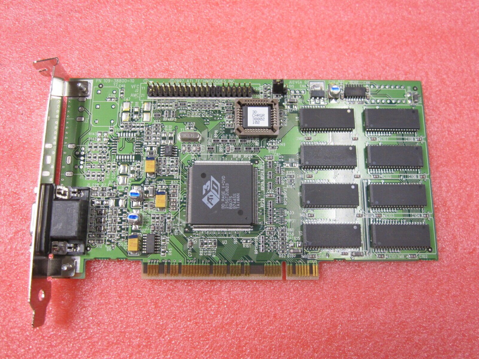 VINTAGE ATI 3D Rage II + DVD PCI Video card 109-38800-10 very RARE old card
