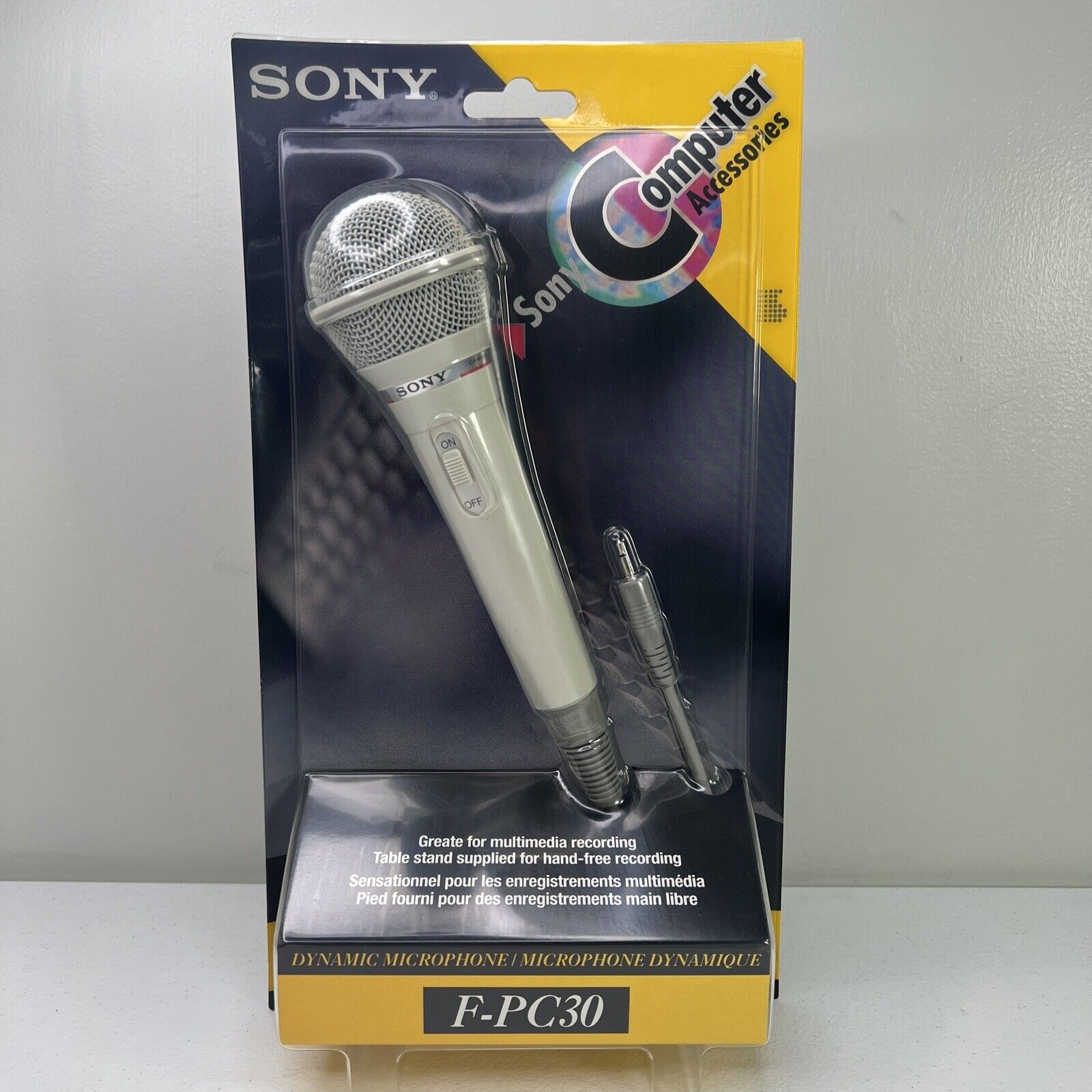 Sony F-PC30 Dynamic Microphone. Uni Directional. Vintage Microphone NOS