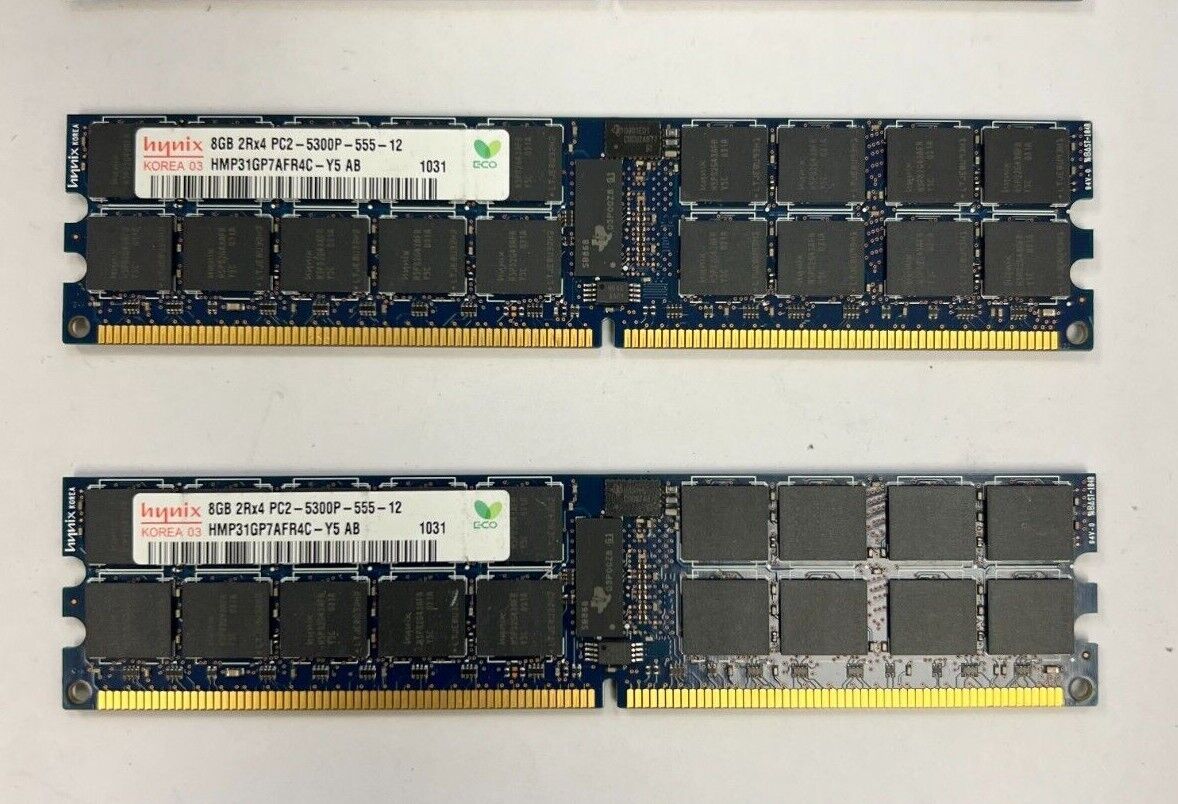 16GB (2X8GB) HYNIX DDR2-5300P PC2 ECC RAM SERVER MEMORY 