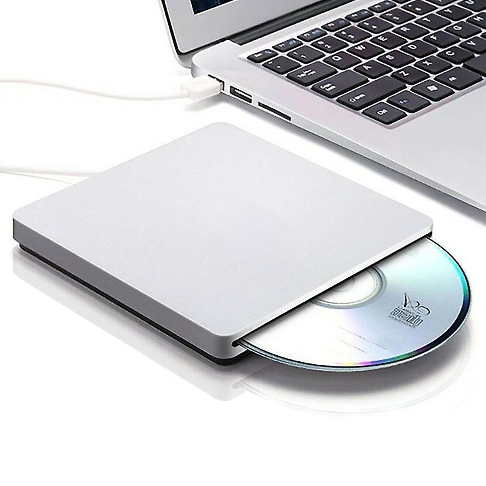 ULTRA SLIM External CD DVD Writer Burner Reader Player Slot Drive PC Apple Mac