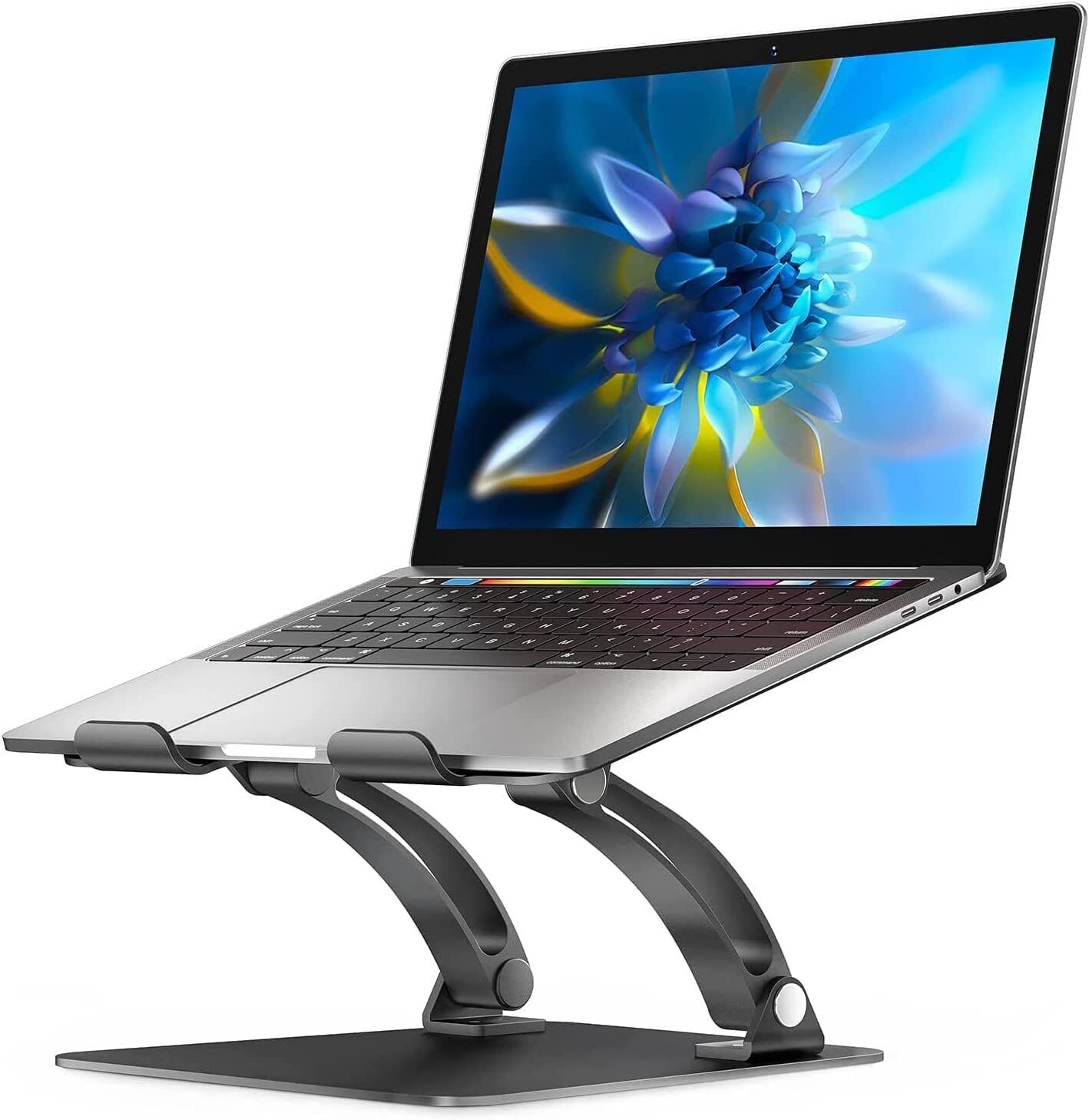 Laptop Stand Riser Pad Holder Heat Vent Ergonomic Meatal Aluminum Adjustable NEW