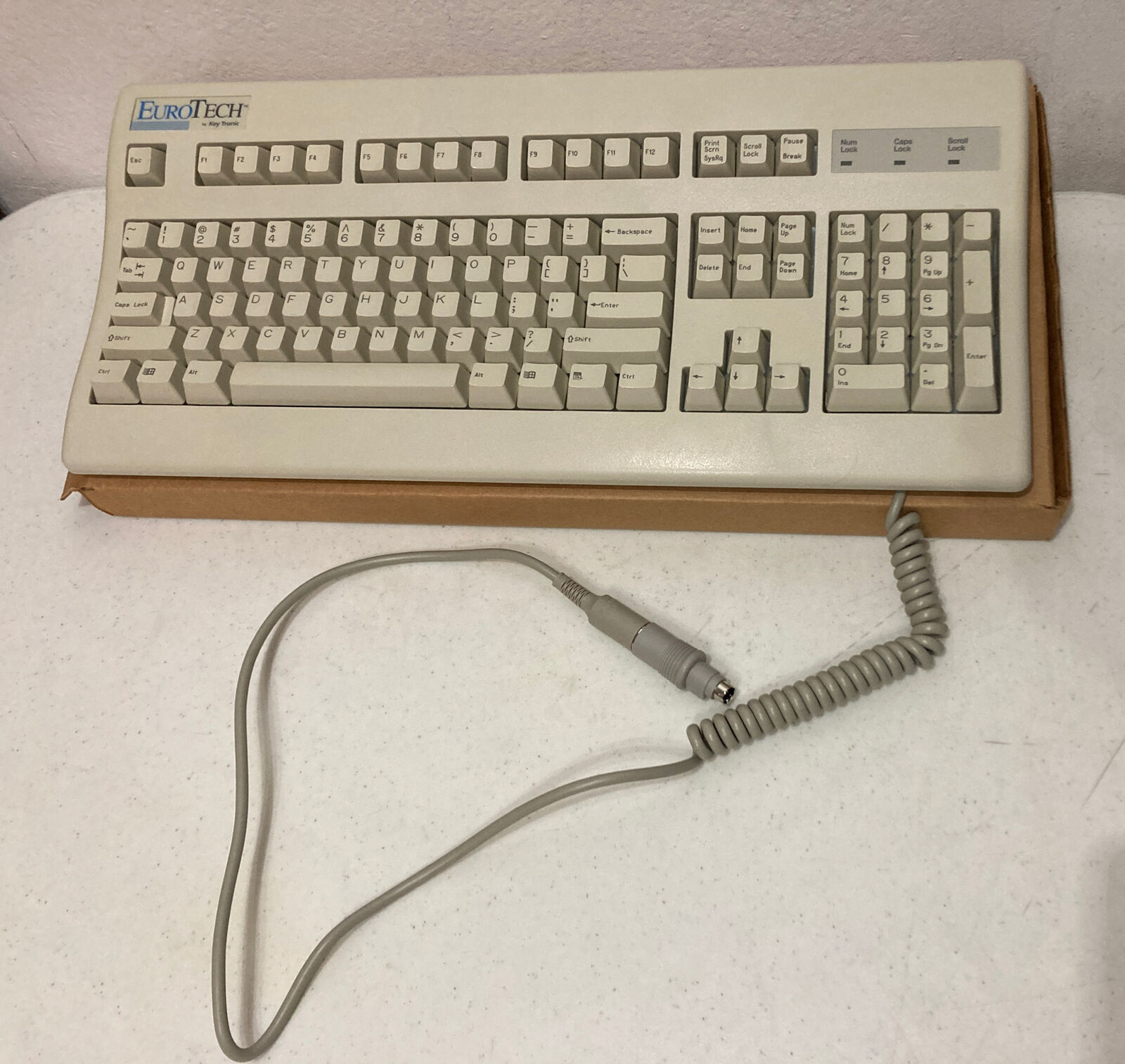 Eurotech By Key Tronic Keyboard Vintage Rare DIN  76474 NEAR-MINT EUROTECH-C