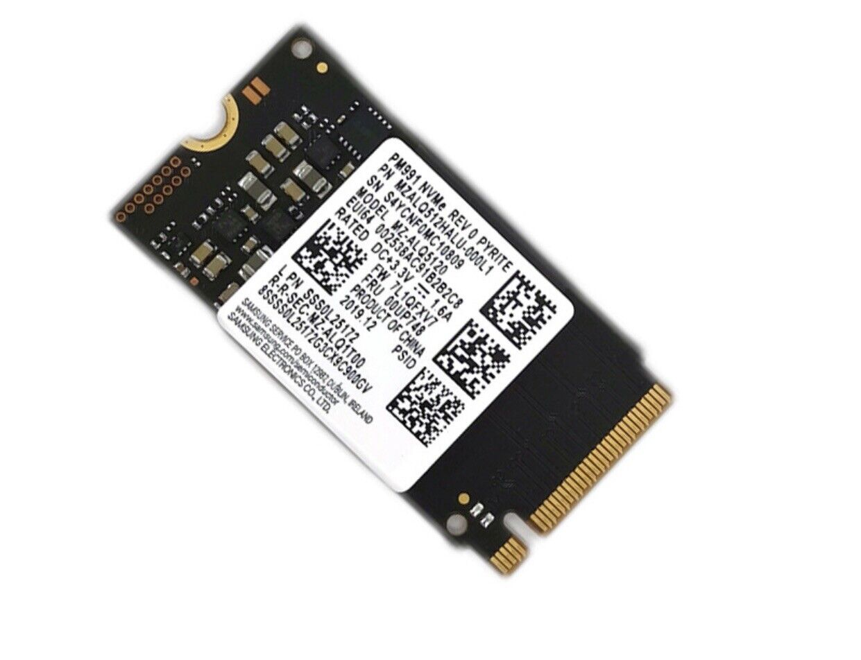 512GB Samsung SSD M.2 2242 PM991 NVME MZALQ512HALU-000L1 MZ-ALQ5120 00UP748