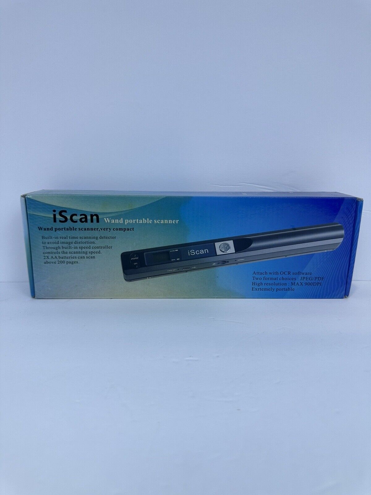 iScan 900DPI Cordless Wand Portable Scanner Handheld, Compact - Red