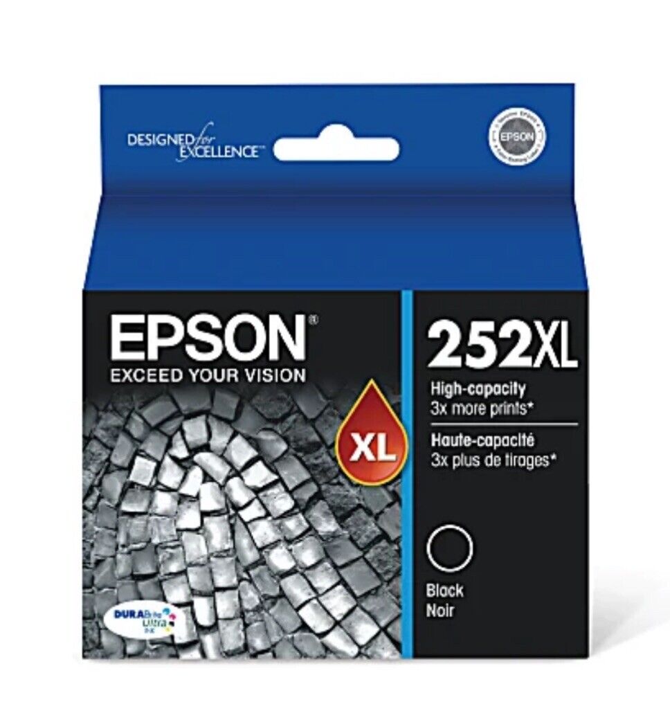 Epson T252XL120 252XL High Capacity Black Ink Cartridge - Black