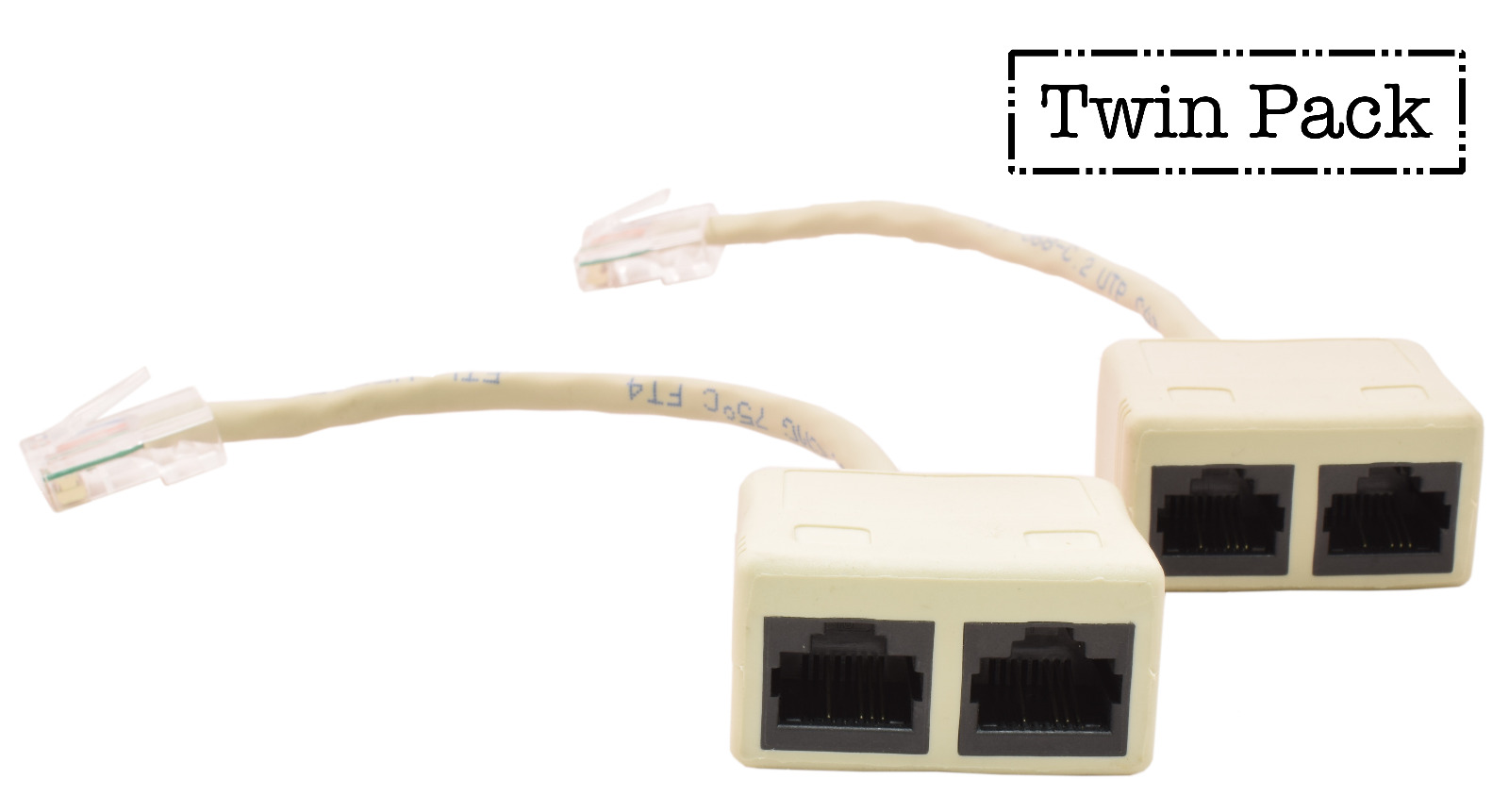 PTC Premium RJ45 Network Combiner Adapter | Twin Pack