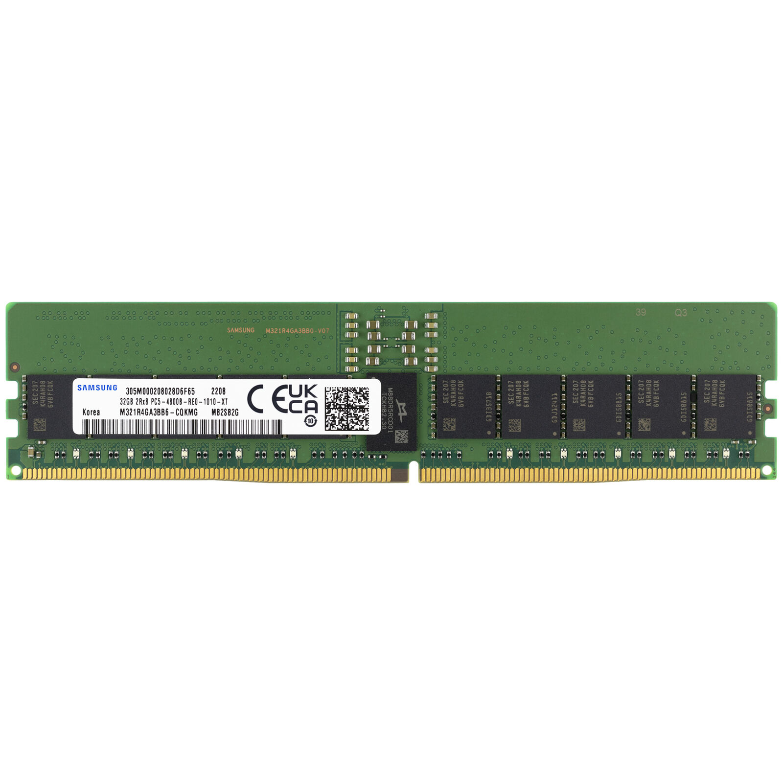Samsung 32GB DDR5 4800 PC5-38400R 2Rx8 RDIMM REG Memory RAM (M321R4GA3BB6-CQK)