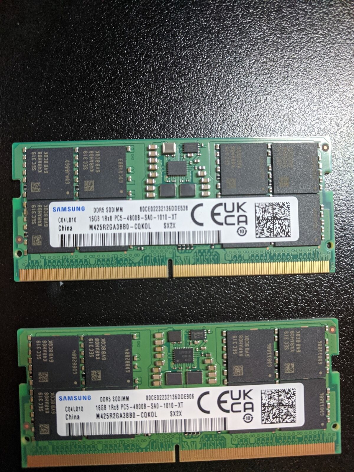 Samsung 32GB (2x16GB) DDR5 4800MHz Laptop Memory SODIMM m425r2ga3bb0 PC5-38400
