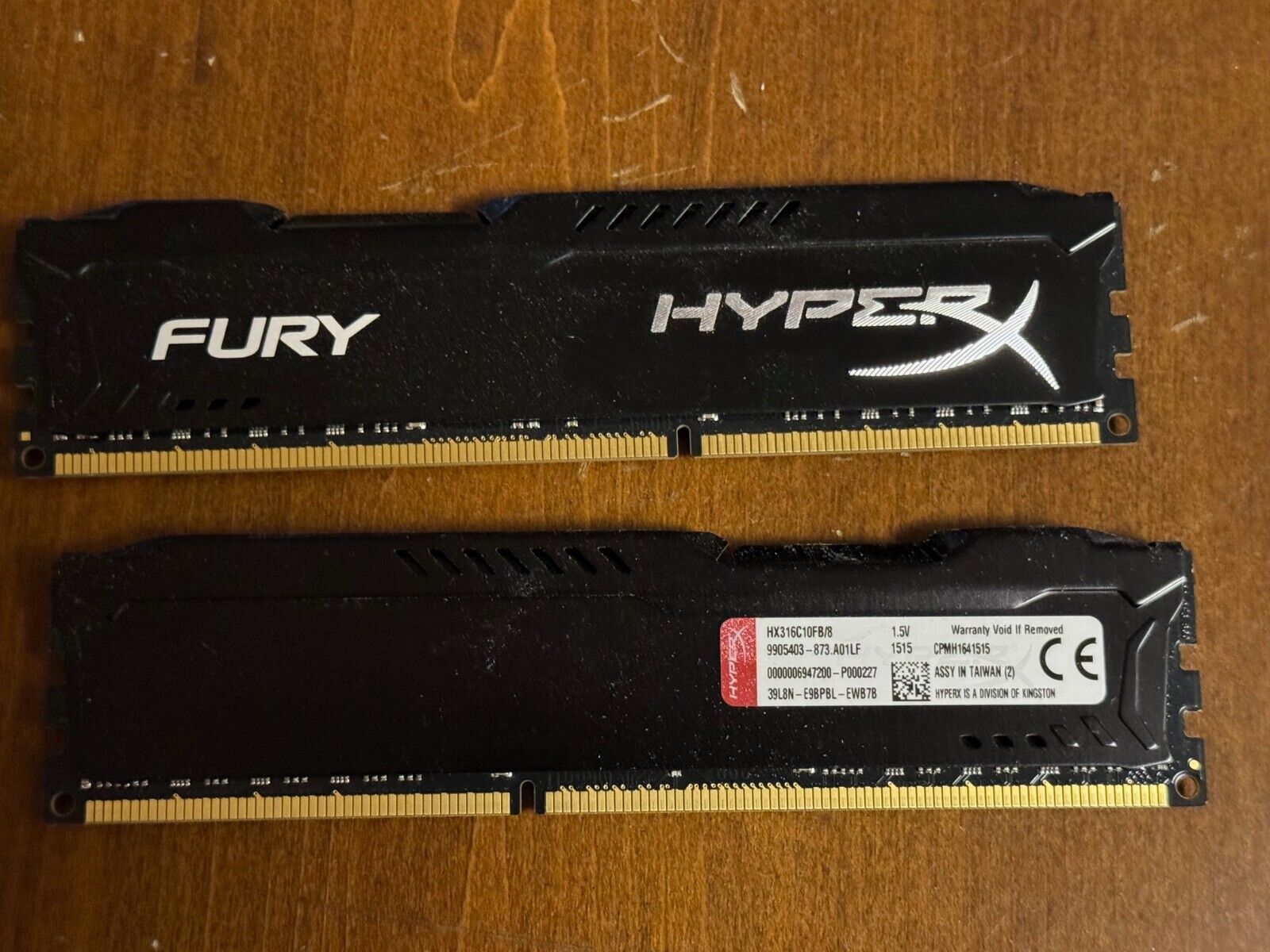 HyperX FURY 16GB (2x 8GB) DDR3-1600 Desktop Memory Kit HX316C10FB/8