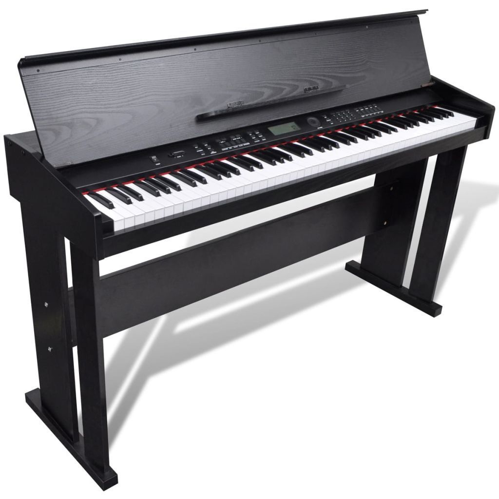 vidaXL Classic Electronic Digital Piano w/ 88 Keys & Music Stand Keyboard