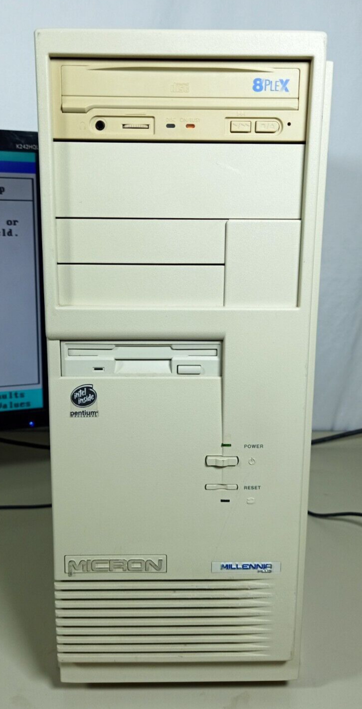 Vintage Micron Millenia Plus Desktop Computer Pentium 166MHz 64MB RAM - BIOS