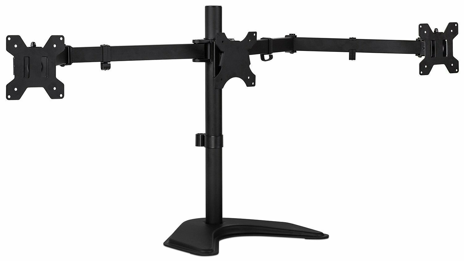 Mount-It Triple Monitor Stand 3 Monitor Stand Fits 19-27 Inch Computer Screens