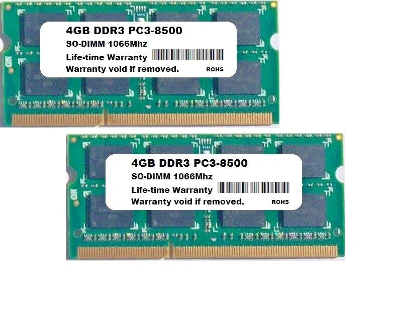 NEW 8GB Kit 2X4GB DDR3 IBM Lenovo ThinkPad X200 X201 Laptop Memory RAM