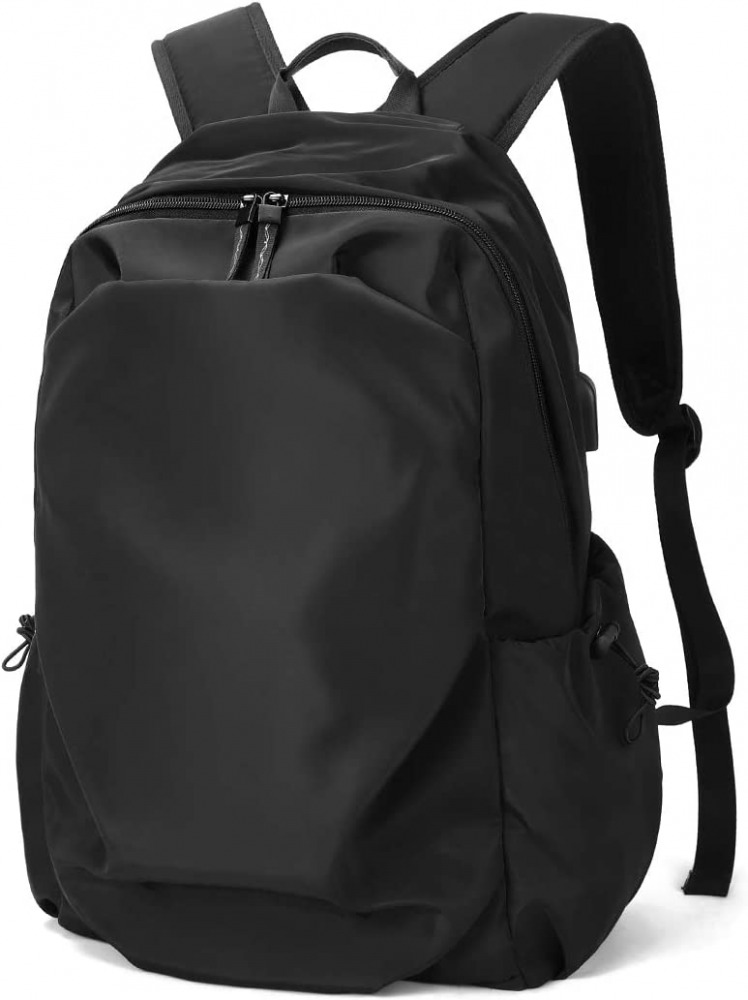LAORENTOU Men\'s Laptop Backpacks Canvas Backpack for Men Women Travel Black 1 