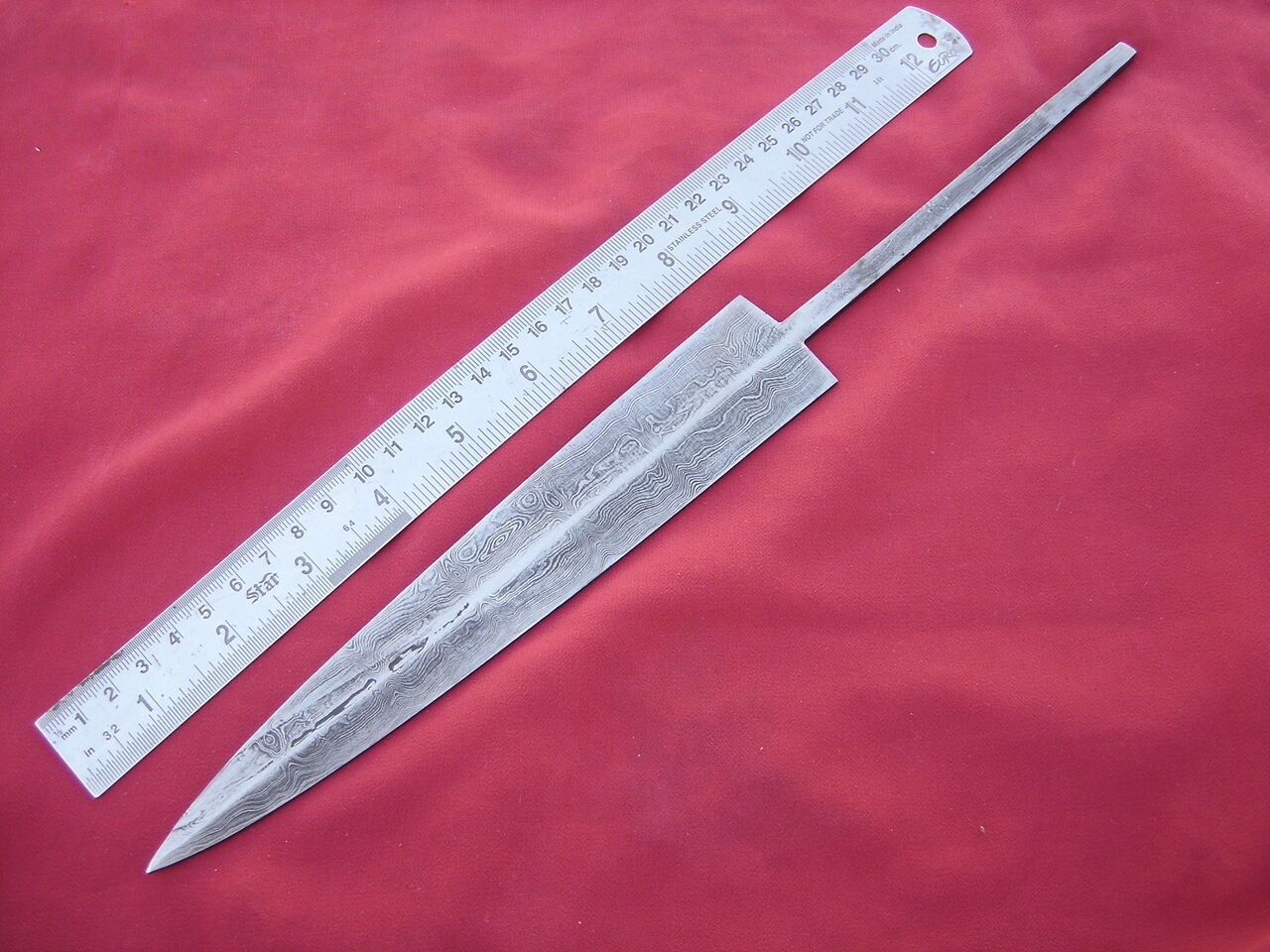 Custom Handmade Damascus steel Fixed Blade german dagger Hunting Knife, blank