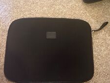 TUMI Black Neoprene Leather Trim Zip Closure Laptop Case NWOT picture