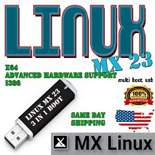MX Linux 23 - 3 in 1 Multi Boot USB - 64-bit, 32-bit & Advanced Hardware picture