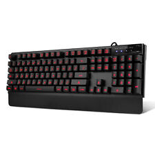 Gaming Keyboard with 3 Color LED Backlit, USB Wired Keyboard with Wrist Rest picture