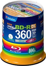 Verbatim Blank Blu-ray BD-R DL 50GB 1-6x 100 discs VBR260RP100SV1 Inkjet Printab picture