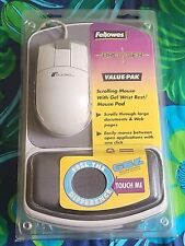 Rare NOS Vintage Fellowes Gel Wrist Rest and Mouse Pad Clam Shell Made In USA picture