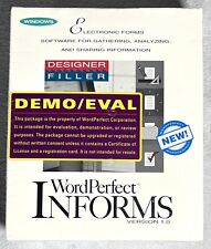 New Box 1993 WordPerfect Informs Version 1.0 Windows Demo Eval Software picture