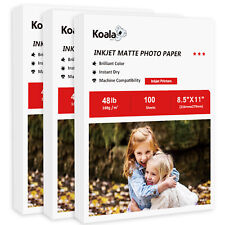 300 Sheets Koala Premium Matte Photo Paper 8.5X11 48lb 10Mil for Inkjet Printers picture